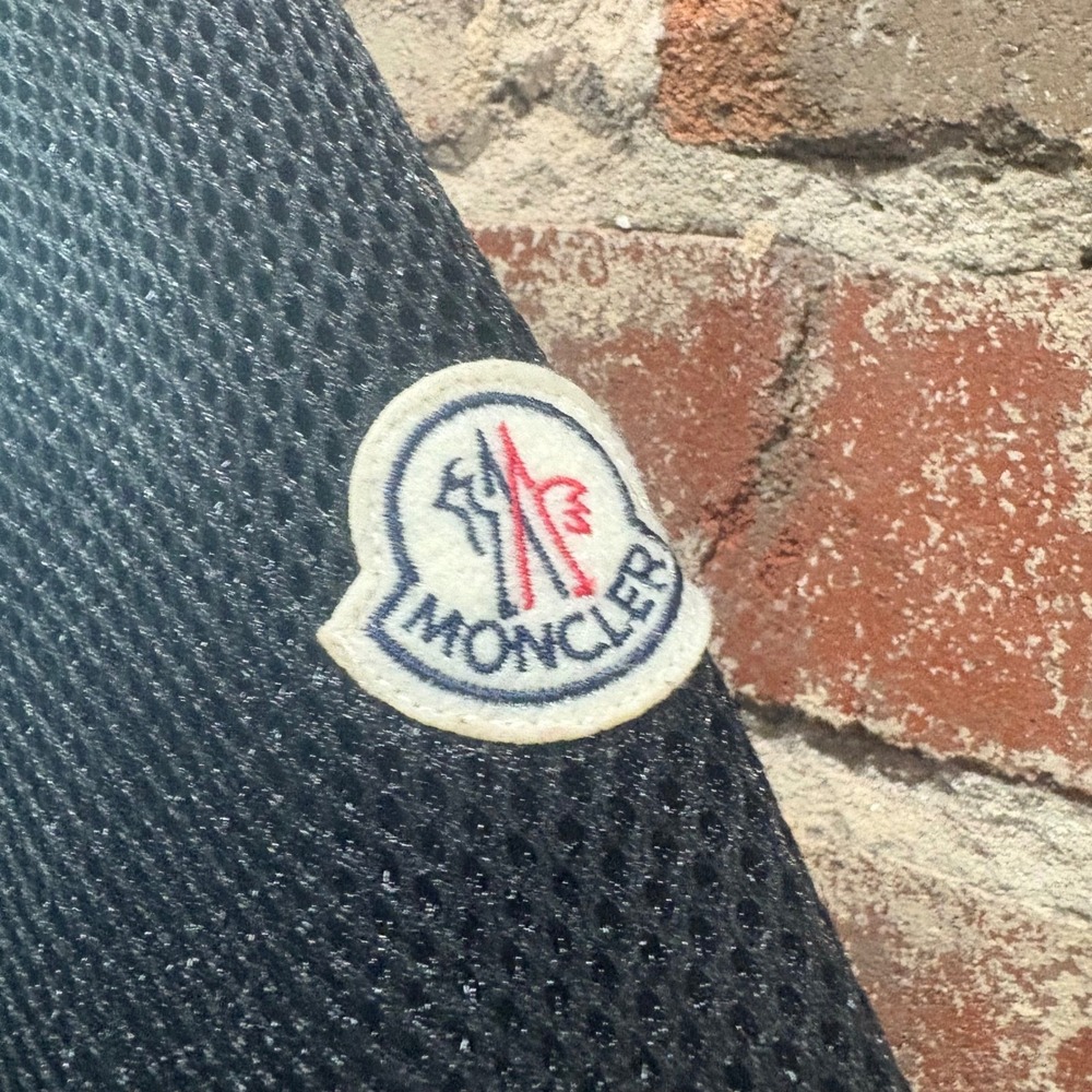 Moncler‎ Coignet Giubbotto Black Mesh Hooded Jacket Womens Peplum Coat Size 0 - Picture 2 of 13